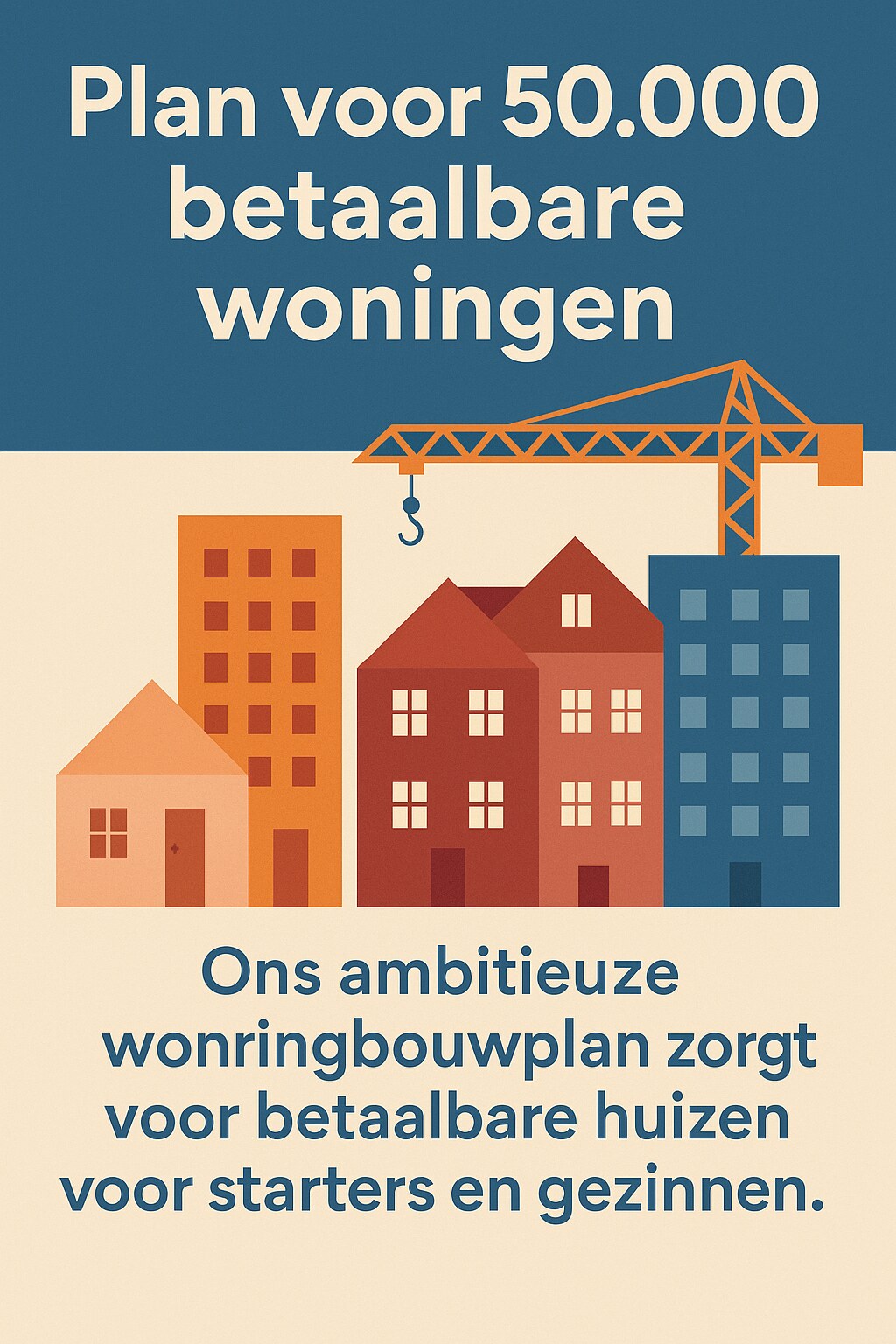 Woningbouwplan Amsterdam - 50.000 betaalbare woningen Verenigd Amsterdam